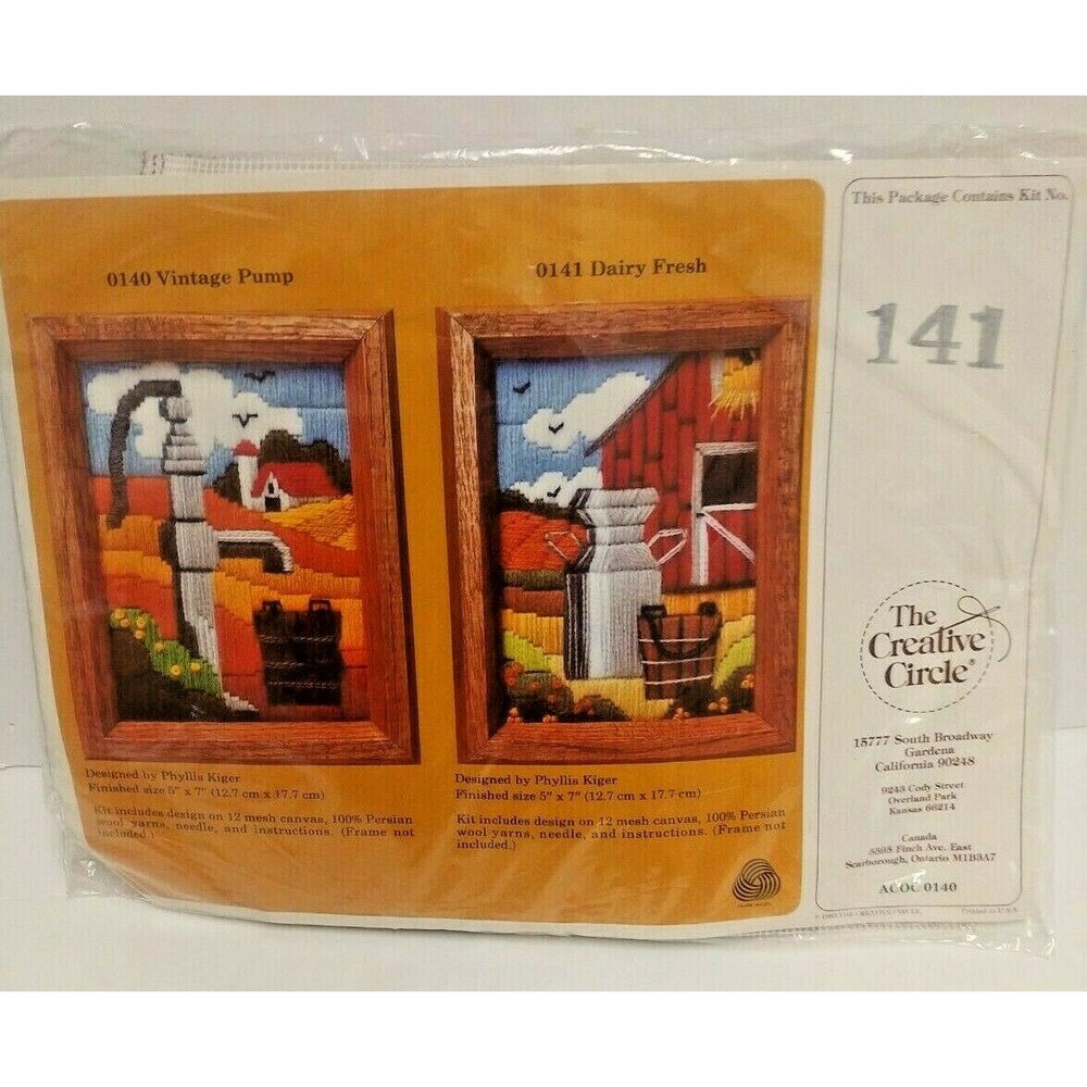 The Creative Circle 0141 Dairy Fresh Wool Yarn Craft Kit Farm Style